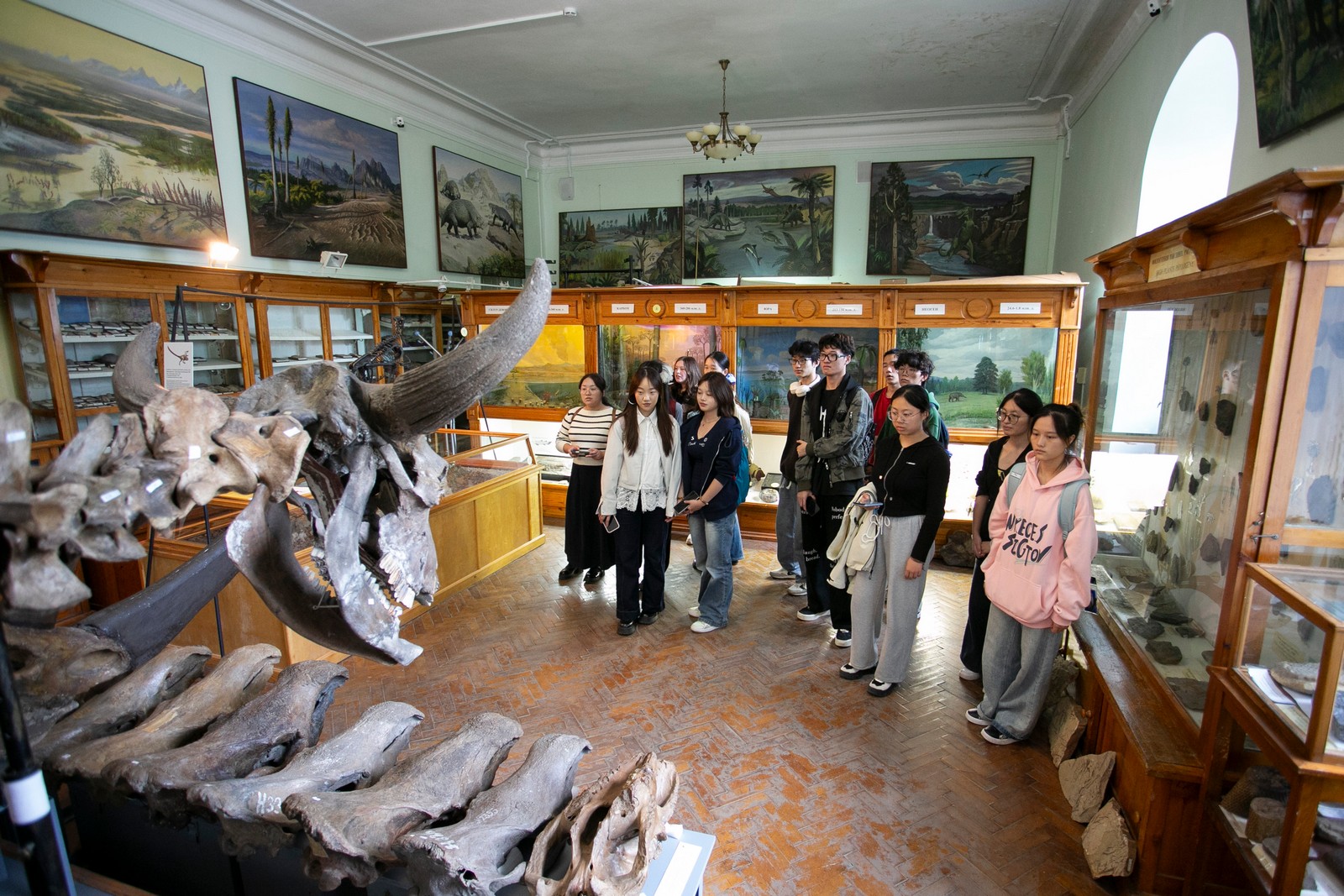 Студенты из Китая в Палеонтологическом музее имени В. А. Хахлова ТГУ