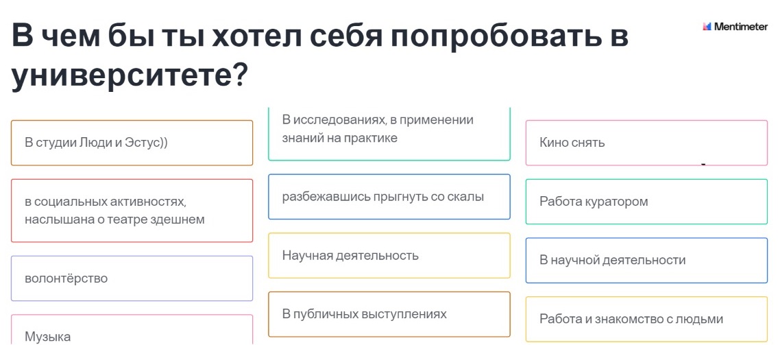 Ответы студентов Ответы студентов
